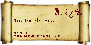 Michler Ágota névjegykártya